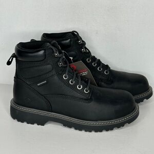 Wolverine NWT Black Floorhand Boots Waterproof Steel Toe Sz 7 1/2